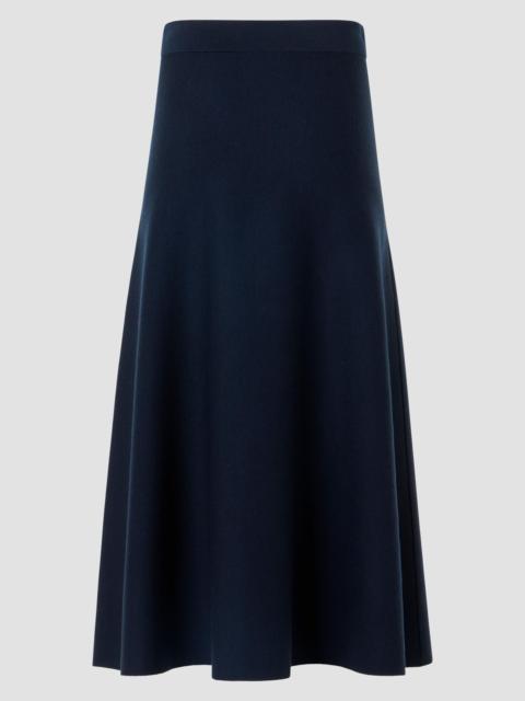 AKRIS Women's Stretch-Wool Midi Skirt - Navy