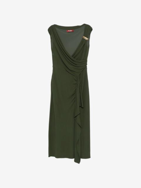 Max Mara Taureo draped ruffled midi dress