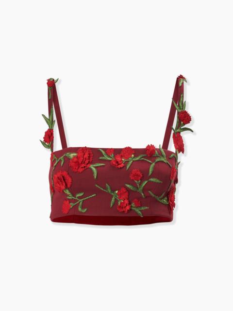 CAROLINA HERRERA Floral-Embroidered Bandeau Top