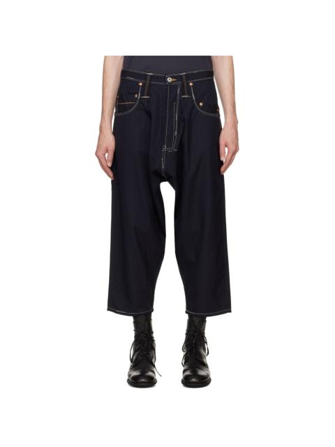 Junya Watanabe MAN Navy Levi's Edition Pinstripe Wool Trousers