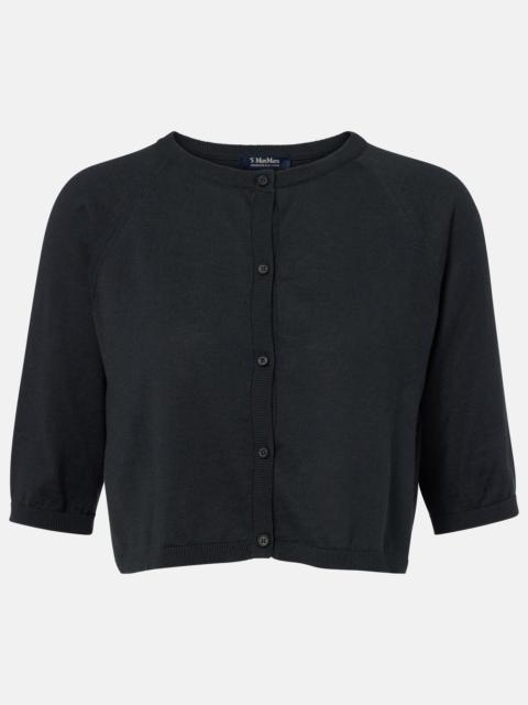'S Max Mara Cropped cotton, silk and cashmere cardigan