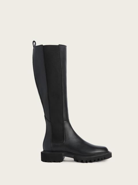 ALLSAINTS MAEVE LEATHER KNEE HIGH BOOTS