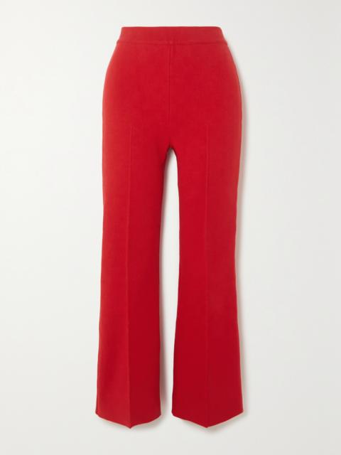 HIGH SPORT Kick Cropped Stretch-cotton Flared Pants