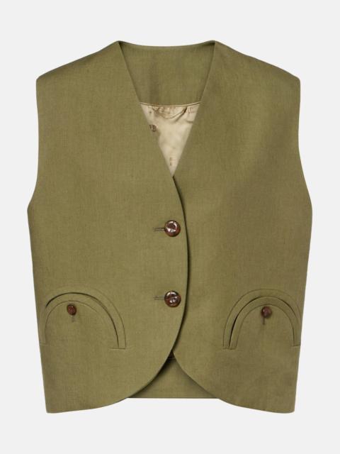 BLAZÉ MILANO Midday Sun linen vest