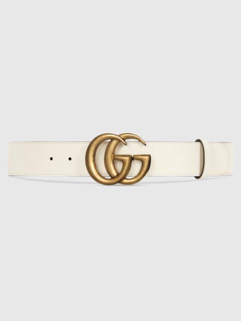 GUCCI Leather belt with Double G buckle
