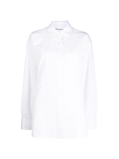 Alexander Wang panelled cotton shirt - Blue