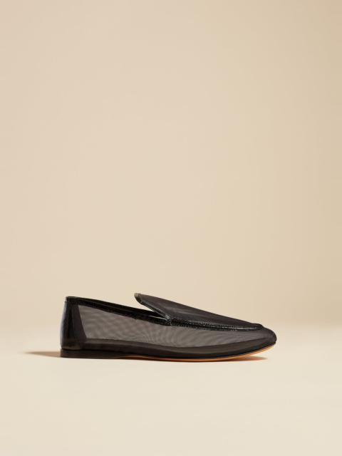 KHAITE The Alessia Loafer in Black Mesh