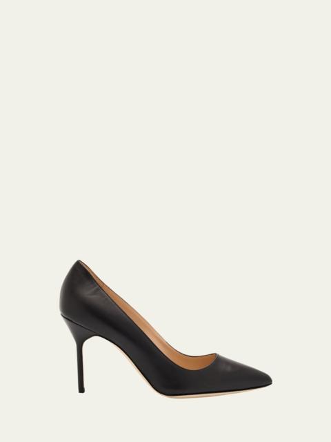 Manolo Blahnik 90mm BB Leather Pumps