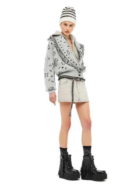 Alanui Bandana Jacquard Cardi-Bomber