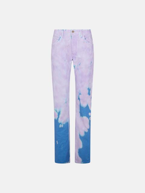 THE ATTICO ''BOYFRIEND'' VIOLET AND DUSTY BLUE LONG PANTS