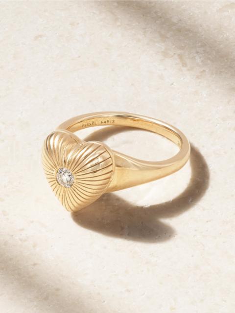 PERSÉE Memoria Heart 9-karat Gold Diamond Ring