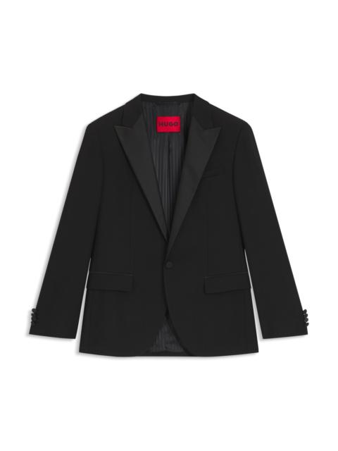 HUGO SLIM-FIT TUXEDO JACKET IN STRETCH JACQUARD