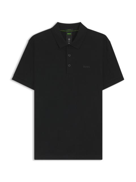 BOSS COTTON POLO SHIRT WITH JACQUARD BODY-MAPPING