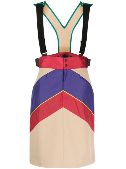 Kolor colour-block dungaree dress