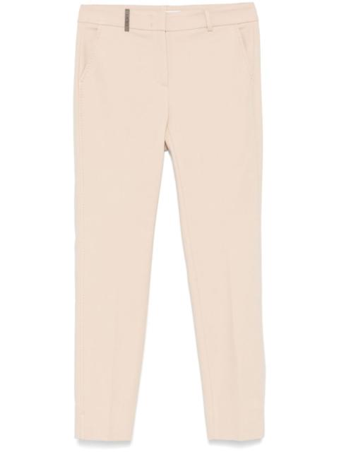 PESERICO pressed-crease tapered-leg trousers