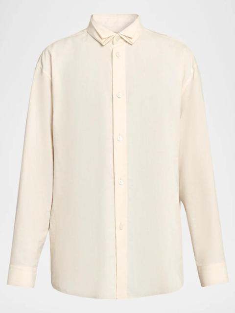 ISSEY MIYAKE Men's Pleated-Collar Dress Shirt