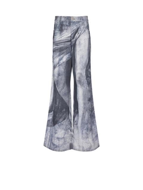 Balmain Loose-fitting statue print jeans