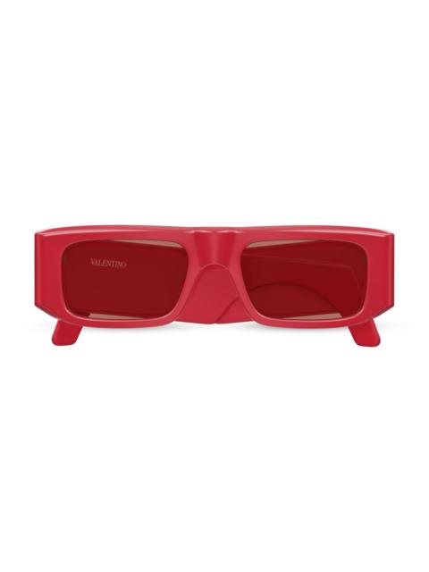 Valentino Women's Ultra Vintage 52MM Rectangular Sunglasses - Red