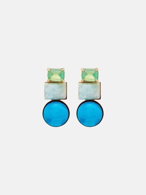 Jennifer Behr Azurine crystal-embellished drop earrings