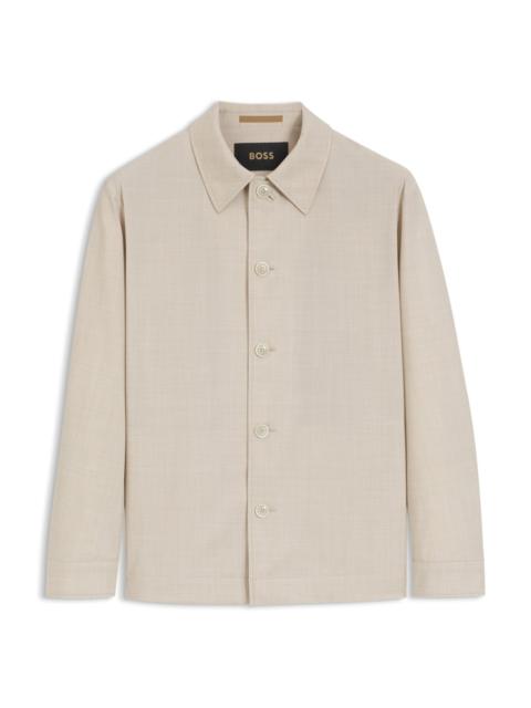 BOSS RELAXED-FIT OVERSHIRT IN THREE-LAYER FABRIC