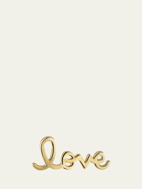 SYDNEY EVAN 14k Love Script Earring, Single