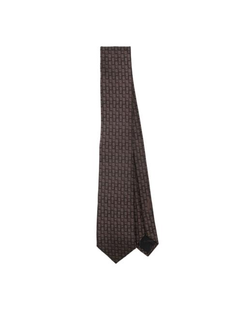 FERRAGAMO Gancini-jacquard tie
