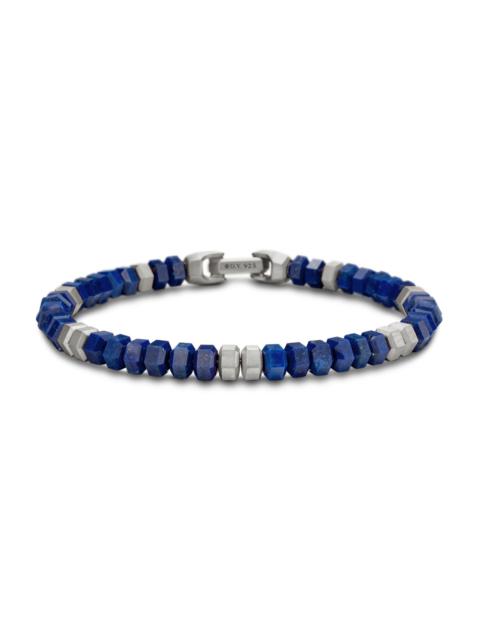 DAVID YURMAN Men's Hex Bead Bracelet in Sterling Silver - Lapis