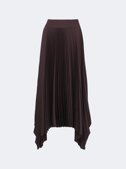 JOSEPH Ade asymmetric plissé midi skirt
