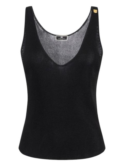 ELISABETTA FRANCHI V-neck detail top tricot