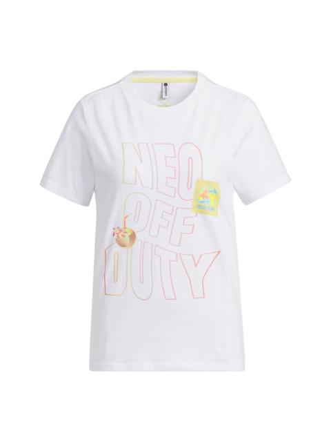 adidas (WMNS) adidas NEO OFF DUTY Vibe Collective T-Shirts 'White' IA5342
