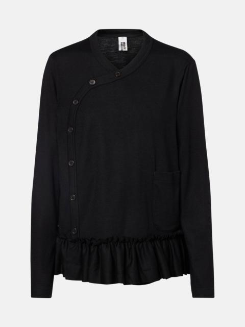 Noir Kei Ninomiya Ruffled wool top