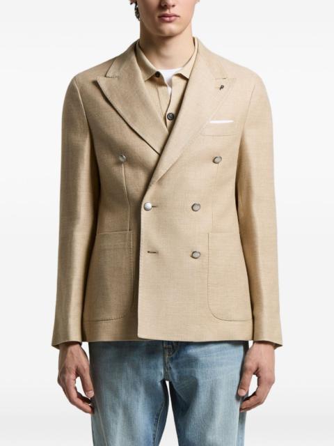 PESERICO double-breasted pocket blazer