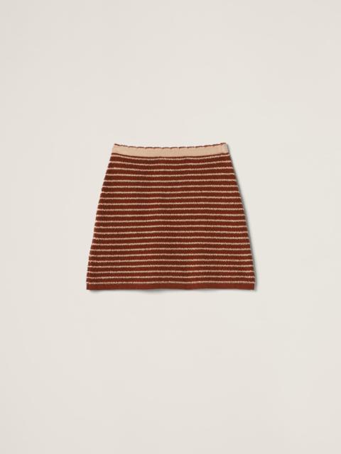 Cotton bouclé mini-skirt