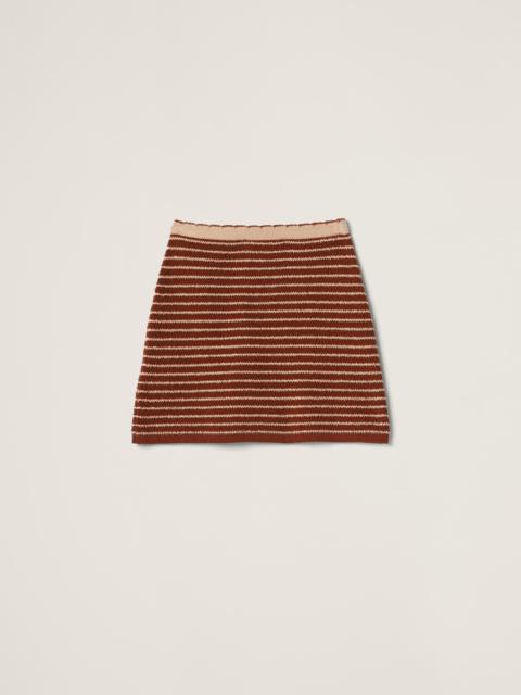 Miu Miu Cotton bouclé mini-skirt