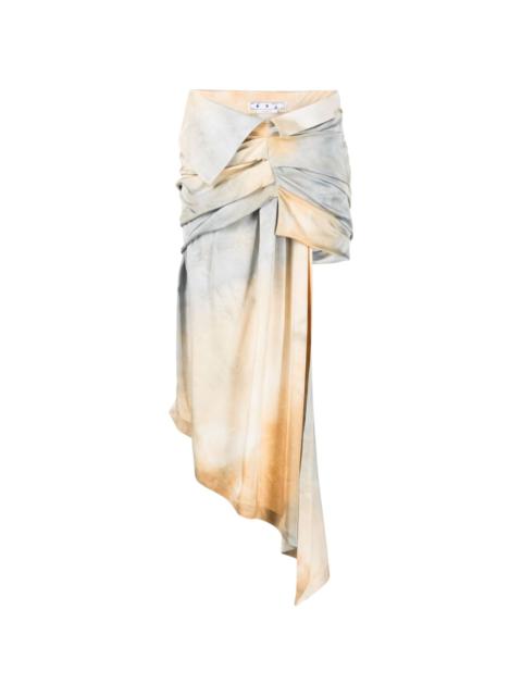 Off-White tie-dye asymmetric skirt