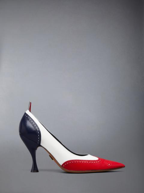 Thom Browne LEATHER WINGTIP PUMP 90MM