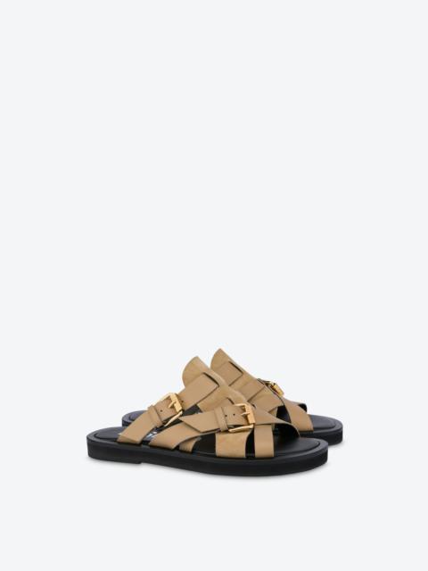 Moschino DOUBLE BUCKLE SANDALS