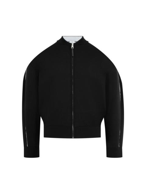 COUTURE SEAM ZIPPED CARDIGAN