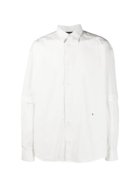 Étude detachable-sleeved cotton shirt