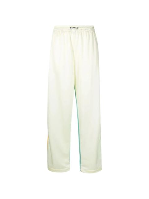 contrasting panel-detail trousers