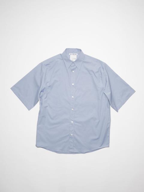 Short sleeve button-up - Dusty blue