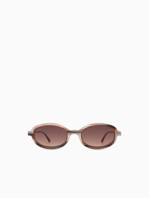 EMPORIO ARMANI WOMEN’S OVAL SUNGLASSES