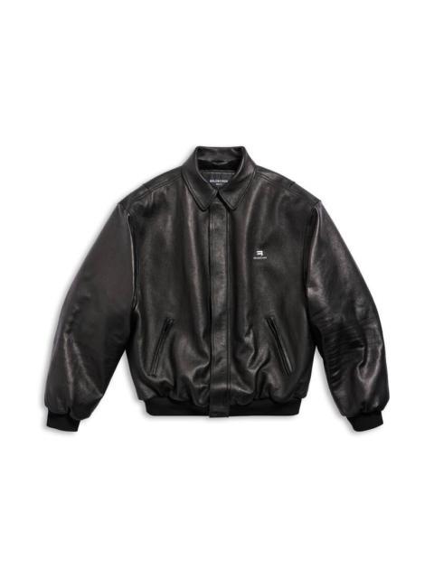 BALENCIAGA Sporty B Shearling Jacket in Black