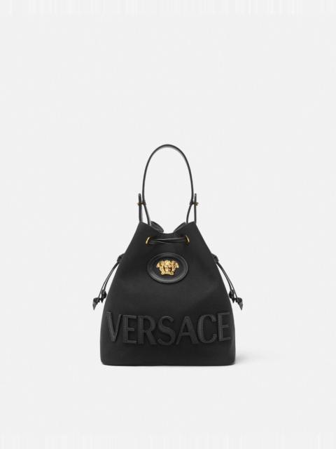 VERSACE La Medusa Canvas Bucket Bag