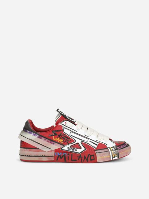 Painted calfskin Portofino sneakers