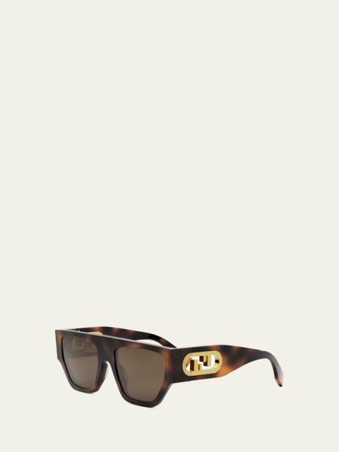 O'Lock Flat-Top Nylon Square Sunglasses