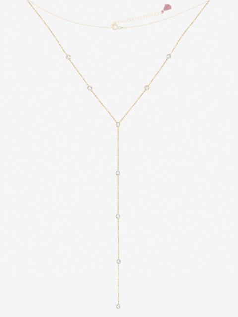 Splendid Shashi Emily Diamond Lariat Necklace
