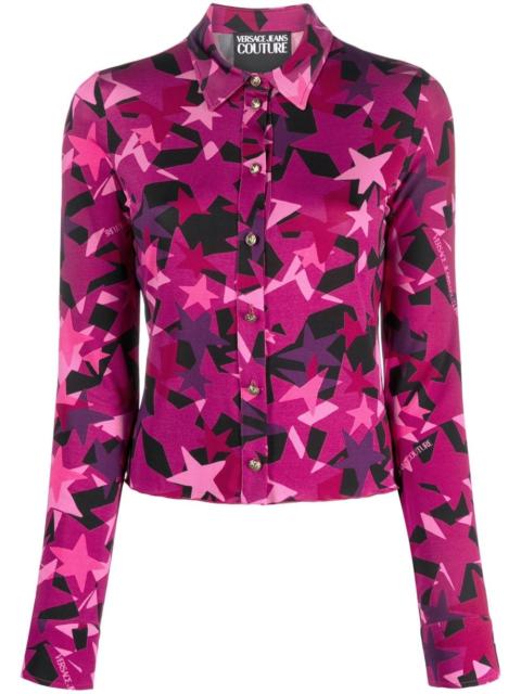 VERSACE JEANS COUTURE star-print stretch shirt
