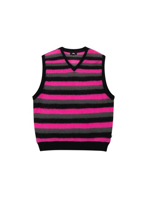 Stüssy Stussy Striped Sweater Vest Pink