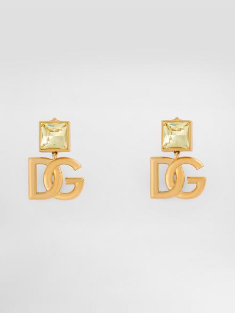 Dolce & Gabbana Earrings with DG logo and rhinestones